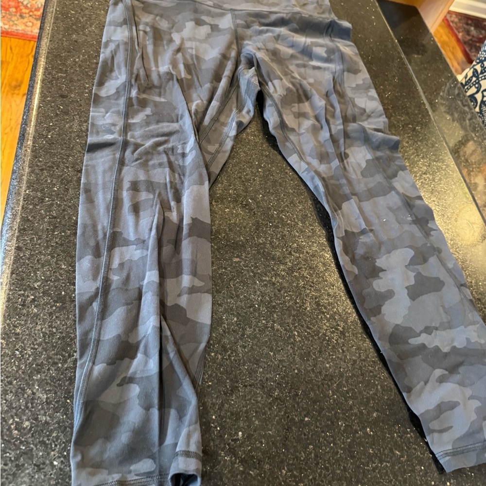 Lululemon Athletica Black Camouflage Leggings